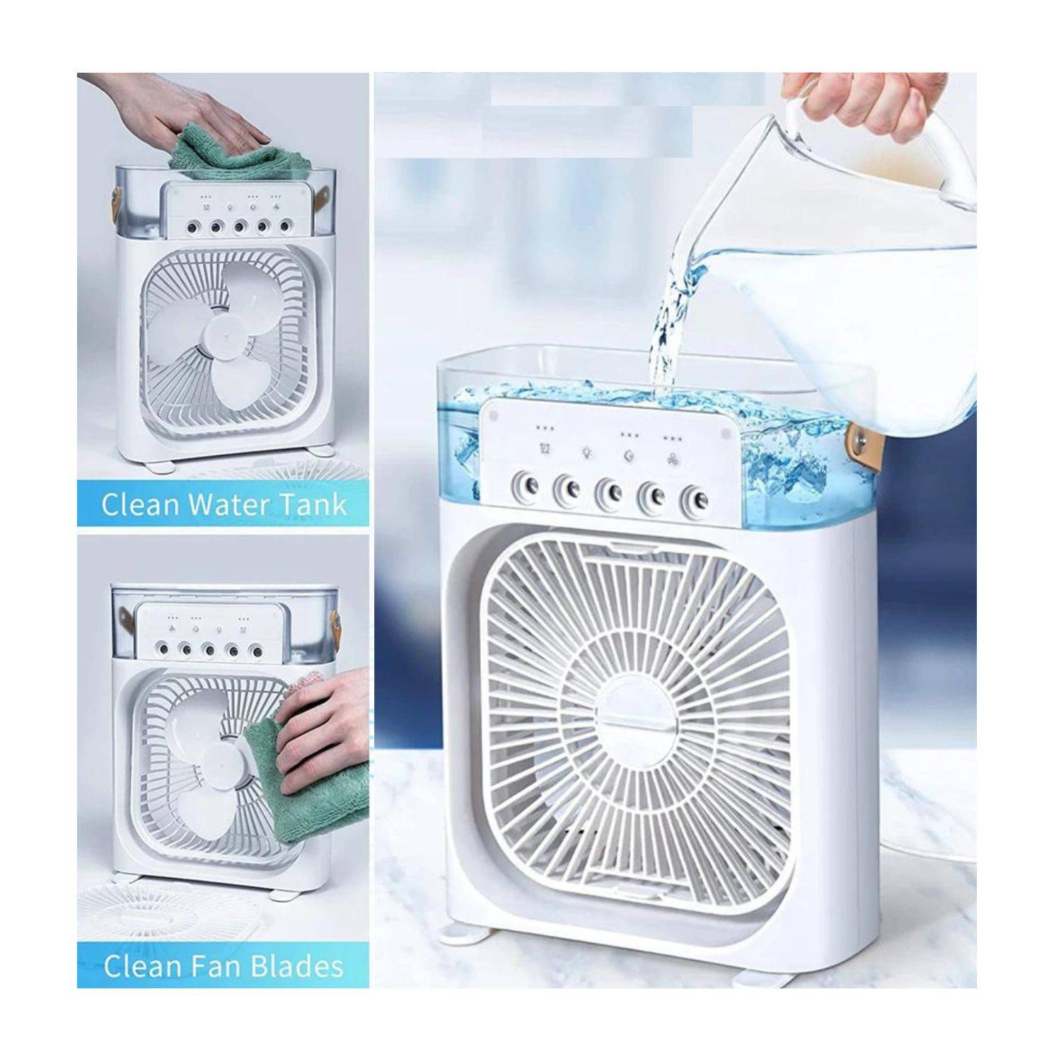 VENTILADOR PORTÁTIL CON HUMIFICADOR